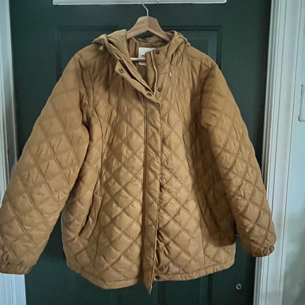 Madewell Airpuff Quilted Packable Puffer - Mustard Yellow